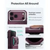 ESR CYBER TOUGH DĖKLAS SU STOVU IR MagSafe iPhone 17 Pro / 18 Pro TAMSIAI BORDO SPALVOS
