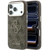 Guess 4G & Big Resin Logo Dėklas, skirtas iPhone 17 Pro Max / 18 Pro Max – Ruda