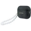 Guess PU 4G Classic Logo Pearl Strap dėklas skirtas Apple AirPods Pro 3 juodos spalvos