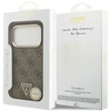 Guess 4G Triangle Logo MagSafe dėklas, skirtas iPhone 17 Pro / 18 Pro – Ruda