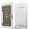 Guess Book 4G Metal Logo dėklas skirtas Apple iPhone 17 Pro Max rudos spalvos