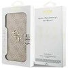 Guess Book 4G Metal Logo dėklas skirtas Apple iPhone 17 Pro Max rožinės spalvos