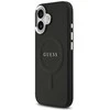 Guess PU Saffiano MagSafe dėklas skirtas Apple iPhone 17 juodos spalvos