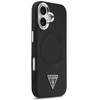 Guess PU Leather Triangle Logo MagSafe dėklas skirtas Apple iPhone 17 juodos spalvos