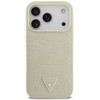 GUESS dėklas IPHONE 17 Pro, suderinamas su MagSafe GUHMP17LPCRTHCD (PU krokodilo trikampio logotipas) auksinis