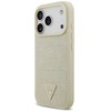 GUESS dėklas IPHONE 17 Pro, suderinamas su MagSafe GUHMP17LPCRTHCD (PU krokodilo trikampio logotipas) auksinis