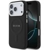 Dėklas GUESS case for IPHONE 17 Pro compatible with MagSafe GUHMP17LPSAREGSK (PU W/ Classic Logo) juodas