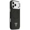Guess PU Leather Triangle Logo MagSafe dėklas skirtas Apple iPhone 17 Pro juodos spalvos