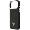Guess PU Leather Triangle Logo MagSafe dėklas skirtas Apple iPhone 17 Pro juodos spalvos