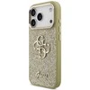Dėklas GUESS case for IPHONE 17 Pro GUHCP17LHG4SGCD (Fixed Glitter Big 4G Metal Frame) auksinis