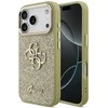 Dėklas GUESS case for IPHONE 17 Pro GUHCP17LHG4SGCD (Fixed Glitter Big 4G Metal Frame) auksinis