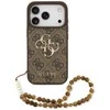 GUESS dėklas, skirtas IPHONE 17 Pro GUHCP17LP4GMGSW (PU su dirželiu 4G klasikinis logotipas) rudas