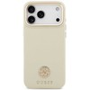 Dėklas GUESS case for IPHONE 17 Pro Max compatible with MagSafe GUHMP17XPGCRMDEE (PU W/ Grained Strass Logo) beige