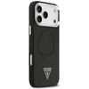 Dėklas GUESS case for IPHONE 17 Pro Max compatible with MagSafe GUHMP17XPSDTSCMK (PU W/ Triangle Logo) juodas