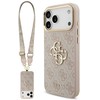 Dėklas Guess 4G Big 4G Classic Logo Big Strap Metal Mygtukai Case for iPhone 17 Pro Max - Rožinė