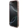Guess IML Flowers Strap MagSafe dėklas skirtas Apple iPhone 17 Pro Max rožinės spalvos
