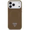 GUESS dėklas, skirtas IPHONE 17 Pro Max, suderinamas su MagSafe GUHMP17XPSDTSCMW (PU su trikampio logotipu), rudas