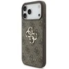 GUESS dėklas, skirtas IPHONE 17 Pro Max GUHCP17XP4GMGSW (PU su dirželiu 4G klasikinis logotipas) rudas