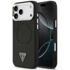 Dėklas GUESS case for IPHONE 17 Pro Max compatible with MagSafe GUHMP17XPSDTSCMK (PU W/ Triangle Logo) juodas
