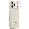 Dėklas GUESS case for IPHONE 17 Pro Max compatible with MagSafe GUHMP17XPGCRMDEE (PU W/ Grained Strass Logo) beige