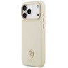 Dėklas GUESS case for IPHONE 17 Pro Max compatible with MagSafe GUHMP17XPGCRMDEE (PU W/ Grained Strass Logo) beige