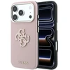 Guess Grained & Big Resin Logo dėklas, skirtas iPhone 18 Pro Max / 17 Pro Max – rožinis