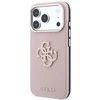 Guess Grained & Big Resin Logo dėklas, skirtas iPhone 18 Pro Max / 17 Pro Max – rožinis