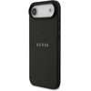 „Guess“ grūdėto žiedo formos „MagSafe“ dėklas, skirtas „iPhone 17 Air“ – juodas