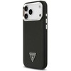 Guess Grained Triangle Logo MagSafe dėklas skirtas Apple iPhone 17 Pro juodos spalvos