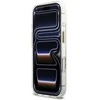Guess IML Glitter Script Strap MagSafe dėklas skirtas iPhone 17 Pro Transparent