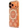 „Guess IML Peony Dot MagSafe“ dėklas, skirtas iPhone 17 Pro – oranžinis
