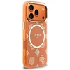 „Guess IML Peony Dot MagSafe“ dėklas, skirtas iPhone 17 Pro – oranžinis