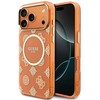 „Guess IML Peony Dot MagSafe“ dėklas, skirtas „iPhone 17 Pro Max“ – oranžinis