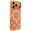 „Guess IML Peony Dot MagSafe“ dėklas, skirtas „iPhone 17 Pro Max“ – oranžinis