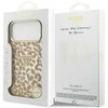 Guess Leopard Glitter MagSafe dėklas Apple iPhone 17 Pro Max rudos spalvos