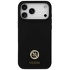 Guess Metal Outline MagSafe dėklas skirtas Apple iPhone 17 Pro Max sidabro spalvos