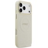 Dėklas Guess Peony Hot Stamp MagSafe skirtas Apple iPhone 17 Pro Max beige