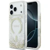 Dėklas Guess Resin Bottom Glitter MagSafe Case, skirta iPhone 18 Pro / 17 Pro - auksinė