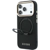 Guess žiedinis stovas 360 grūdintas Classic Logo MagSafe dėklas iPhone 18 Pro Max / 17 Pro Max - Juodas