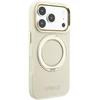 Dėklas Guess Ring Stand 360 Grained Classic Logo MagSafe Case for iPhone 18 Pro / 17 Pro - rusvai gelsvas