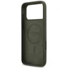 Guess Silicone Triangle Logo MagSafe - dėklas skirtas Apple iPhone 17 Pro Max khaki