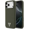 Guess Silicone Triangle Logo MagSafe - dėklas skirtas Apple iPhone 17 Pro Max khaki