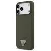 Guess Silicone Triangle Logo MagSafe - dėklas skirtas Apple iPhone 17 Pro Max khaki