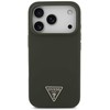 Dėklas Guess Silicone Triangle Logo MagSafe Case for iPhone 17 Pro - Žalias