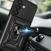 Hybrid Armor Camshield dėklas su Stand and Camera dėklas skirtas Realme GT 7 Pro 5G – juodos spalvos