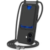 Dėklas Marka Niezdefiniowana - iPhone 17 TPU Case with Card Holder and Crossbody Lanyard - Juodas