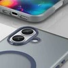 Hurtel Dėklas Magnetic Abrasive skirtas Apple iPhone 17 suderinamas su MagSafe – mėlynos spalvos