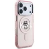 Karl Lagerfeld dėklas, skirtas IPHONE 17 Pro, suderinamas su „MagSafe KLHMP17LHGCHGKBP“ (IML Choupette eskizo logotipas), rožinis