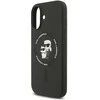 Dėklas Karl Lagerfeld case for IPHONE 17 compatible with MagSafe KLHMP17SSCMKCRHK (Silicone KC Body Ring) juodas