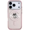 Dėklas Karl Lagerfeld IML Choupette Sketch Logo MagSafe Case for iPhone 17 Pro - Rožinė